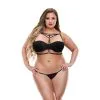 Baci Lingerie Ensemble 2 Pièces GT Harnais Avec Lanières Noires -SexToys Soldes baci lingerie ensemble 2 pieces harnais lanieres noires gt