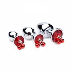Booty Sparks Pack De 3 Plugs Anal Bijou Avec Clochettes Rouges