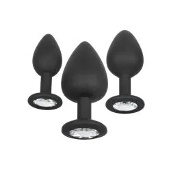 CalExotics Kit 3 Plugs Anal Bijou Silicone Gem Anal Kit