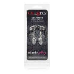 CalExotics Pinces à Tétons Bijoux Crystal Teardrop -SexToys Soldes calexotics nipple play crystal teardrop 2