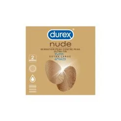 Durex Nude XL Extra Large Boîte De 2
