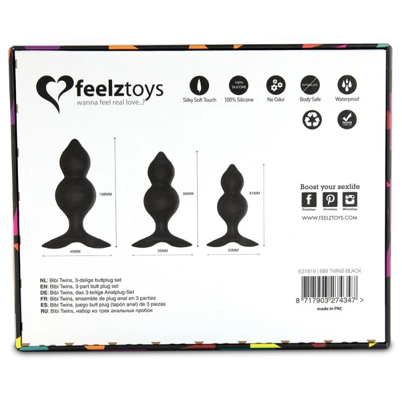 FeelzToys Kit De 3 Plugs Anal Bibi Twins 5 FeelzToys Kit De 3 Plugs Anal Bibi Twins – Image 3