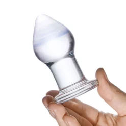 Gläs Plug Anal Transparent En Verre Amethyst Rain -SexToys Soldes glas plug anal en verre amethyst rain 2