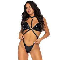 KINK By Leg Avenue Body Harnais Wetlook KI4033 Noir