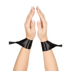 Lovehoney Menottes Ruban Bondage Satin Oh! Noir -SexToys Soldes lovehoney oh menottes ruban bondage satin noir 3