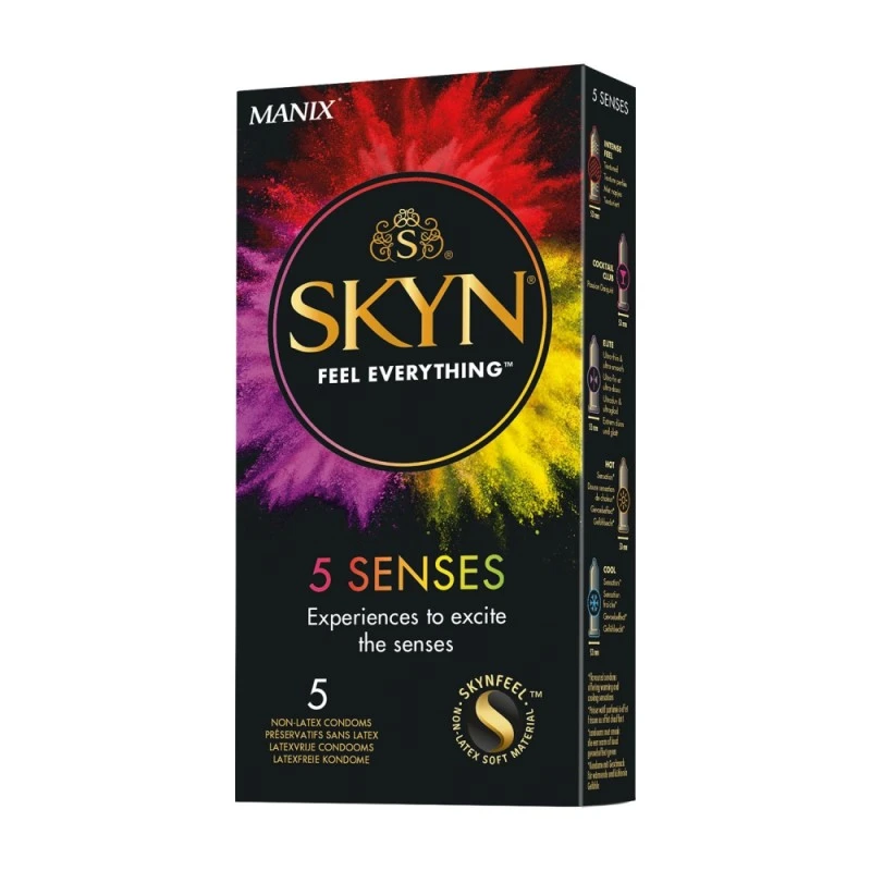 Manix Préservatifs Skyn 5 Senses Boîte De 5 3 Manix Préservatifs Skyn 5 Senses Boîte De 5
