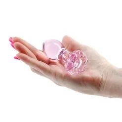 Nsnovelties Plug Anal En Verre Crystal Flower Rose -SexToys Soldes nsnovelties crystal flower plug anal en verre rose 2