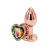 Nsnovelties Plug Anal Bijou Cœur Rear Assets Rose Gold Small