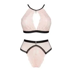 Obsessive Ensemble 2 Pièces Lilines Maille & Dentelle Rose -SexToys Soldes obsessive ensemble 2 pieces lilines rose 1