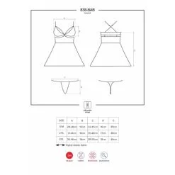 Obsessive Nuisette Babydoll 838-BAB-3 Rouge -SexToys Soldes obsessive nuisette babydoll 838 bab 3 rouge 4