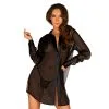 Obsessive Chemise Stellya Maille Noire -SexToys Soldes obsessive stellya chemise transparente maille noire