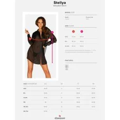 Obsessive Chemise Stellya Maille Noire -SexToys Soldes obsessive stellya chemise transparente maille noire 4