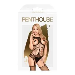 PENTHOUSE LINGERIE Combinaison Porte-Jarretelles Ouverte Gangsta Babe Noire -SexToys Soldes penthouse lingerie combinaison porte jarretelles gangstababe 2