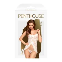 PENTHOUSE LINGERIE Nuisette à Volants Flawless Love Blanche -SexToys Soldes penthouse lingerie nuisette volants flawless love blanche 2