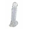 PURE JELLY Gode Ventouse Jelly Avec Testicules XL Large Transparent