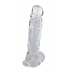 PURE JELLY Gode Ventouse Jelly Avec Testicules XL Large Transparent