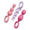Kit 3 Satisfyer Plugs Anal Booty Call Colored -SexToys Soldes satisfyer booty call colored