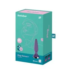 Satisfyer Plugs Satisfyer Plug-ilicious 1 Violet Plug Anal Vibrant Connecté -SexToys Soldes satisfyer plug ilicious 1 plug anal vibrant connecte 3