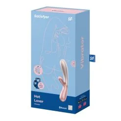 Satisfyer Hot Lover Vibromasseur Rabbit Chauffant Connecté Rose -SexToys Soldes satisfyer vibromasseur rabbit hot lover rose 5