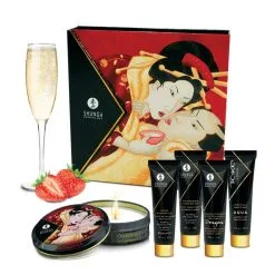 Shunga Kit Secrets De Geisha Vin Pétillant à La Fraise
