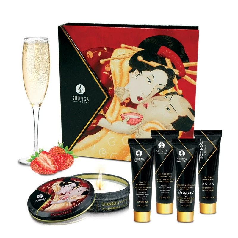 Shunga Kit Secrets De Geisha Vin Pétillant à La Fraise 3 Shunga Kit Secrets De Geisha Vin Pétillant à La Fraise
